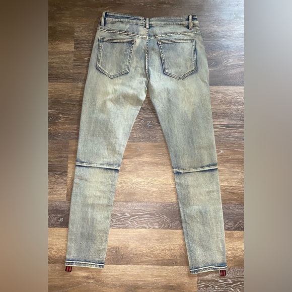 NWT COOPER 9 MENS MAGMA STRIPE JEANS RED BLACK 34X32 - Picture 5 of 11